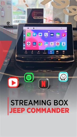 Kronos on Instagram: "O JEEP COMMANDER ACABA DE SUBIR O NÍVEL COM A KRONOS! 🚀🥳 Chega de tédio no trânsito. Com o Streaming Box da Kronos, você tem entretenimento completo direto na multimídia original, via USB: ✅ YouTube ✅ Netflix ✅ HBO ✅Max ✅ Prime Video ✅ Disney+ ✅ E muito mais... Tudo rápido, fácil e sem complicações. É a Kronos entregando o melhor da tecnologia para você. Gostou? Comenta "COMMANDER" que te mandamos mais detalhes! 📩 #kronos #streaming #commander #jeep #multimidia #youtube 