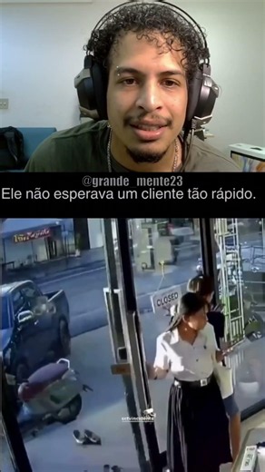 He wasn't expecting a customer so quickly.