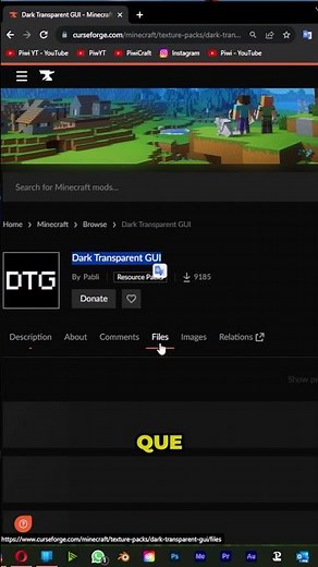 Pack de texturas - Inventario transparente para tu Minecraft