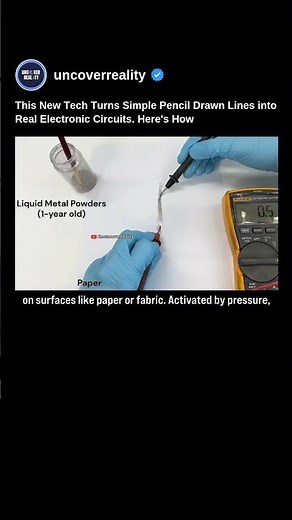 This New Technology Turns Simple Pencil Drawing Lines into Real Electronic Circuits #tech #shorts