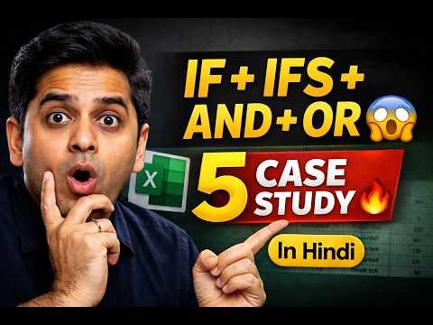 Excel IF, IFS, AND, OR Full Practice 🔥 | 5 Real Case Study Questions (Hindi) #excel #explore