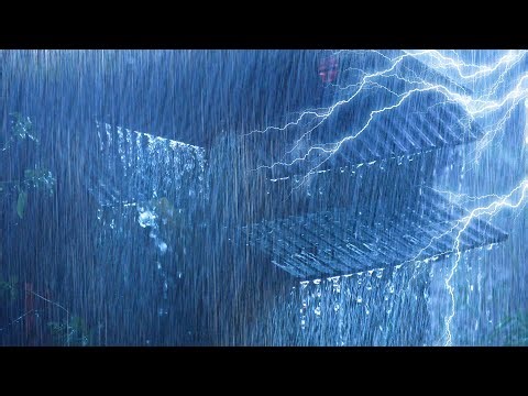 Sounds of Strong Storms Rain with violent thunder and lightning for a dream experience