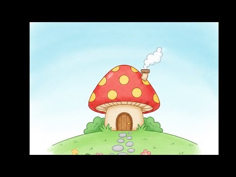 Easy Cute Mushroom House Drawing for Beginners | Step by Step Art Tutorial