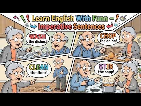 Speak English Every Day 🗣️ | 25 Imperative Sentences for Beginners | Funny Moments🎧