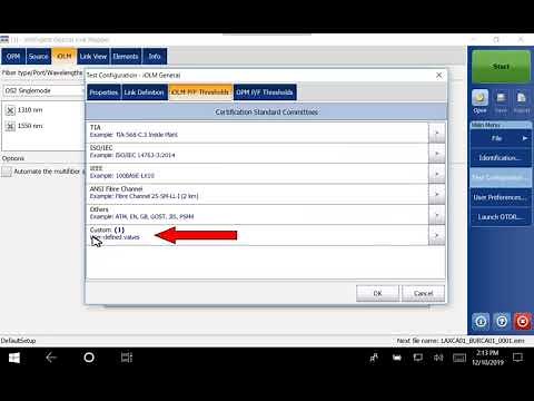Updated - Setting up a EXFO iOLM test