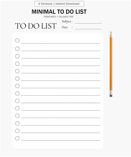 Blank Checklist Template Printable & Fillable, Simple Checklist Template, Instant Download PDF, Editable Daily Checklist - Etsy