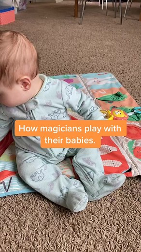 How magicians play with their babies. | Addison and Madison