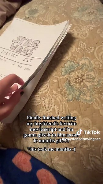 Boyfriend Favorite Movie Script — 10 Month Gift Idea