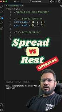 Spread vs Rest Operator in JavaScript #MohitDecodes #code #logic #interview