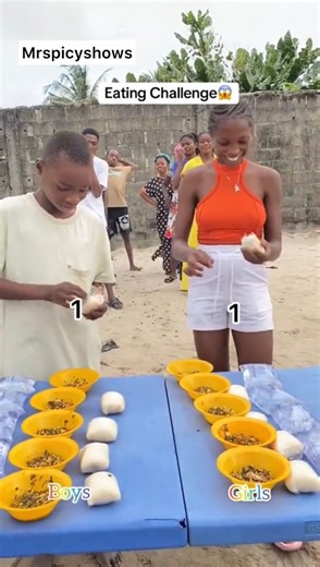 Food Eating Competition ever between Boys and Girls🤣😄😊😂 This will make your day (Watch till the end) The second to the last girl will make you laugh so hard😁 #Competition #entertainment #funnyvideos #eatingchallenge | Spicy