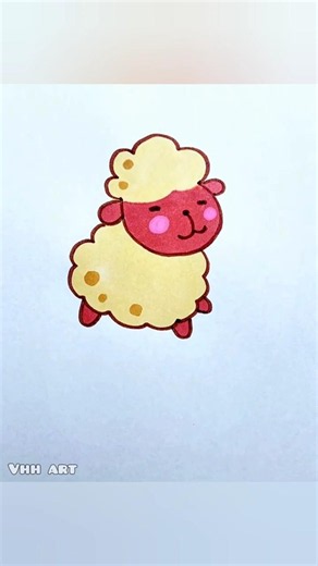 How To Draw Cute Sheep #easydrawing #cutedrawing #sheepdrawing #drawing #vhhart