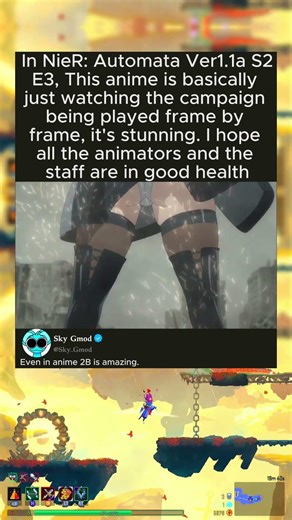 In NieR: Automata Ver1.1a (S2E3), This anime is basically just watching the campaign