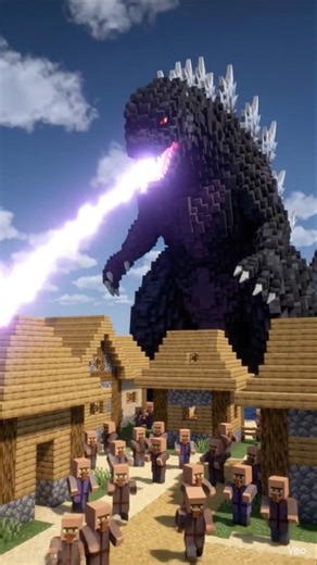 Minecraft Village vs Shin Godzilla 🏠💥 Who Survives?