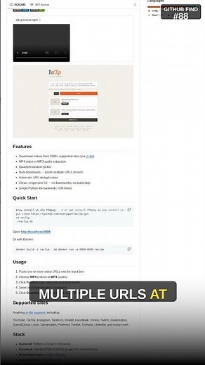 Free open source video downloader. Download from 1000+ sites