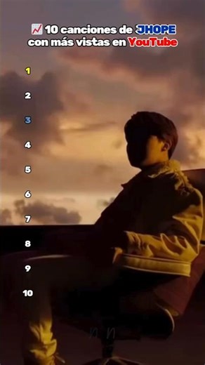 10 canciones de JHOPE con más vistas en YouTube #bts #army #jhope #shorts #canciones #more #arson