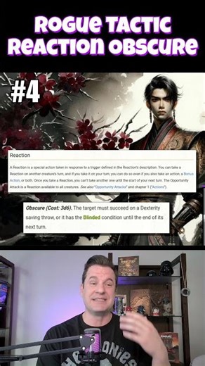 #dnd Rogue Tactics Reaction + Obscure