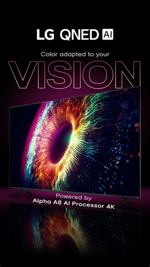The LG QNED AI TV, powered by the Alpha 8 AI Processor 4K, delivers an expanded color palette and exceptional clarity. Immerse yourself in visuals so real, you'll feel like you're there. Know more at: http://bit.ly/4nTY772 #LG #LifesGood #LGQNED #QNEDTV | LG Global