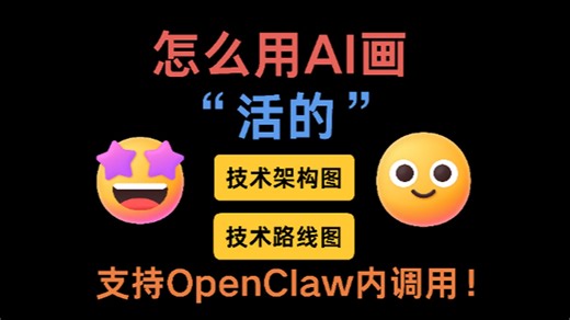 怎么用AI画“活的”架构图？3分钟迅速掌握！支持openclaw内调用。