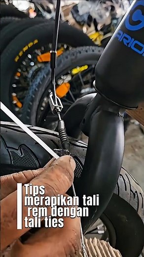 TIPS ATAU CARA MERAPIKAN KABEL REM DENGAN TALI TIES #bike #biketutorial