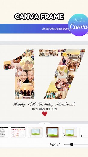 Birthday Photo Collages Ideas with Canva Frames