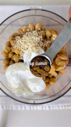 Thick, creamy hummus without tahini #roastedgarlic