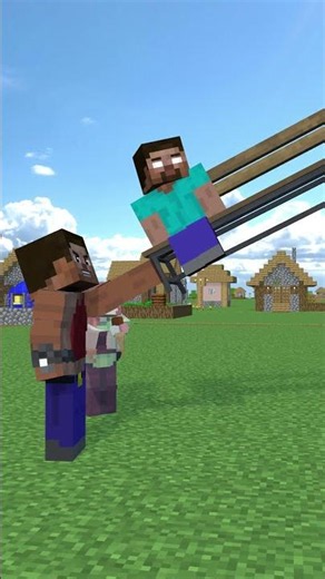 Herobrine Vs Superior Steve, Girl Bro was Scared - Minecraft Animation #minecraft
