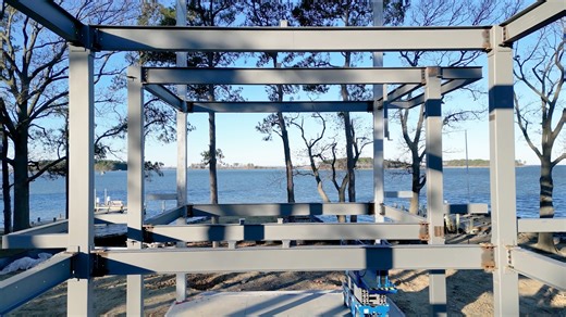 A new era of waterfront luxury taking shape. 💙 Paquin-Design-Build | Paquin-Design-Build