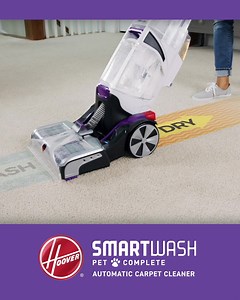 Push Forward To Clean, Pull Back To Dry. Powerful Deep Cleaning As Easy As Vacuuming With Hoover® SmartWash™ PET Complete! | Hoover Vacuums North America
