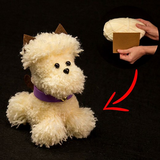 Fabriquez un chien mignon avec des pompons - vous voudrez le faire ! | Miarti - Idées créatives