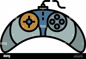 Video game controller icon. Outline video game controller vector icon color flat isolated Stock Vector Image & Art - Alamy