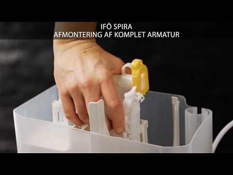 Afmontering af komplet armatur på et Ifö Spira toilet