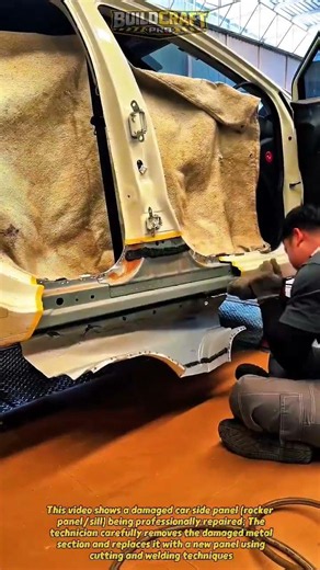 Car Frame Repair Like a Pro! 🚗🔧 #CarRepair #AutoBody #MechanicLife