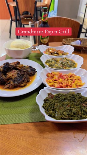 Pap with game meat, lumanda, mushrooms, katapa and impwa#zambiantiktok🇿🇲 #zambiancuisine #kitwezambia