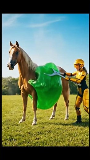 Futuristic Team Saves Horse from Alien Orb
