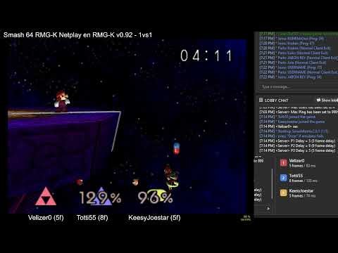 Smash 64 Remix RMG-Kaillera Netplay: Velizer0 - Totti55 - KeesyJoestar