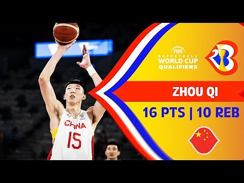 Strong Zhou Qi with a DOUBLE-DOUBLE vs. TPE | 16 PTS, 10 REB - #FIBAWC 2023 Qualifiers