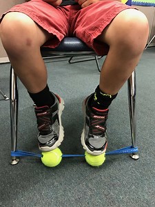 Sensory Fidget Foot Rest: Black Band, Neon Balls - Focus Aid - Etsy UK