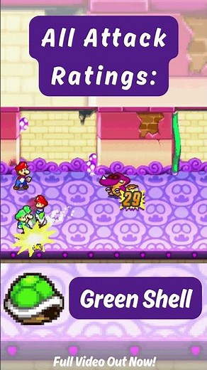 Mario & Luigi: Partners in Time | Attack Performances: Green Shell