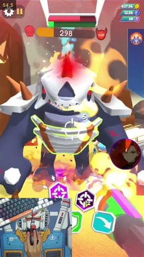 ELEMENTAL CLASH! 🔥☠️ Melting Giant Boss Gantu: Fire vs Poison Breath | Mechangelion Shorts