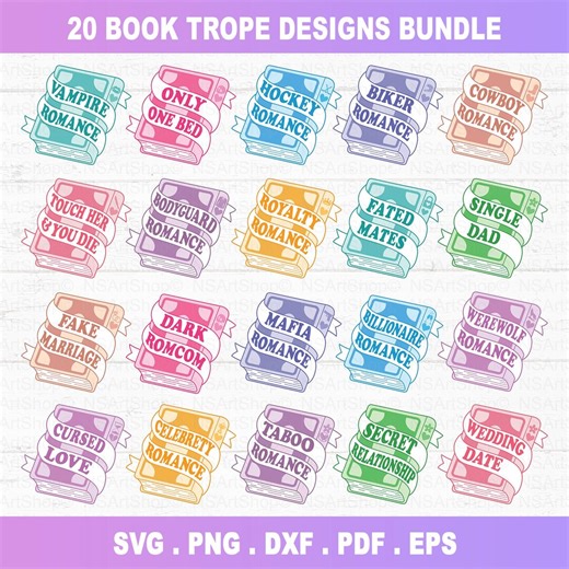 Book SVG Bundle: Spicy Bookish Png, Fantasy, Smutty Designs, Reading Svg