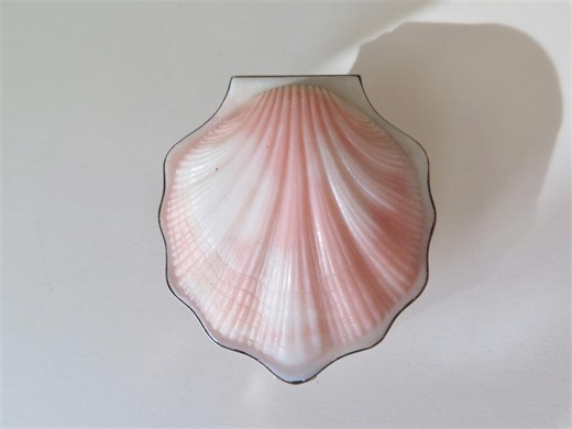 Vintage Shell Powder Compact in Gilt Silver C. 1950s, Shell Pocket Mirror - Etsy