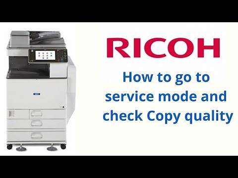 How to go to service mode and check copy quality on Ricoh machine