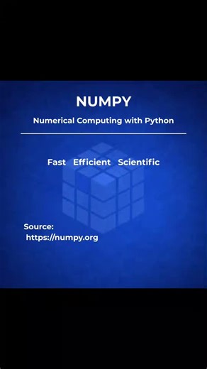 pranav sahu on Instagram: "Tool #17 — NumPy 🔢 Behind data science, AI, and scientific computing there’s NumPy. Fast calculations, efficient arrays, and the backbone of Python’s data ecosystem. 30 Posts • 30 Tools Building AI & data foundations 💙 #NumPy #Python #DataScience #MachineLearning 30Posts30Tools LearnInPublic"