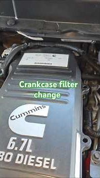 6.7 cummins crankcase filter change #automobile #cummins