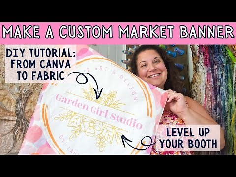 How to Make a CUSTOM Logo Table Runner for ART MARKETS with Spoonflower Fabric!