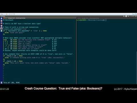 True and False (Booleans) In Shell Scripting