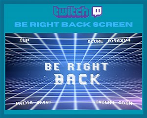 Animated Twitch Be Right Back Screen, 8-bit Retro Video Game, Arcade Game Twitch Theme, for Streamers - Instant Download / Ready to Use - Etsy