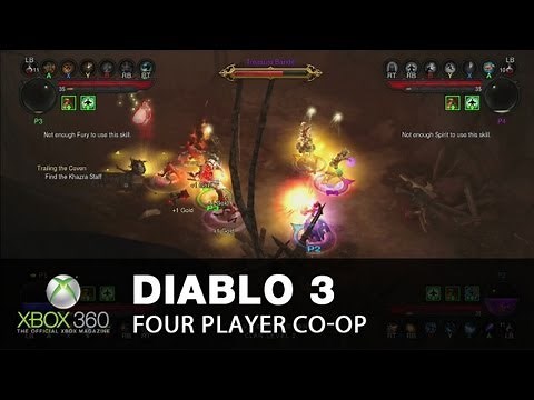 Diablo 3 Xbox 360 multiplayer - four-player co-op chaos with commentary