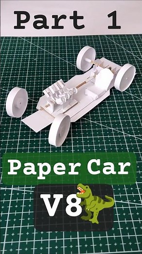 Paper Car V8 - Part 1 #paperengine