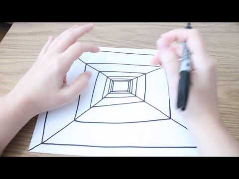Drawing a simple optical illusion hallway